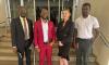 Maria Seedat, Oracle's Territory Manager with Idias's Joel Mvula, Edwin Saidi and Brian Malola